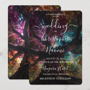Create Your Own Colourful Rainbow Tree Wedding Invitation