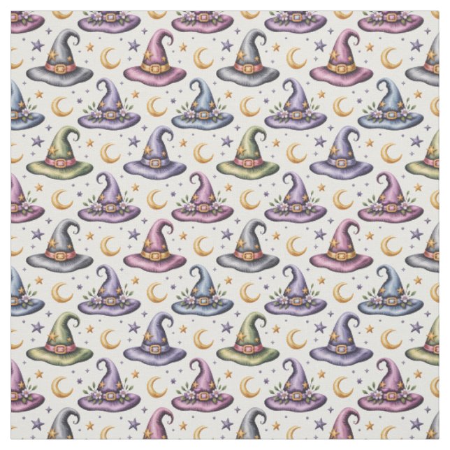 Create Your Own Colourful Witch Hats Celestial Fabric (Swatch)
