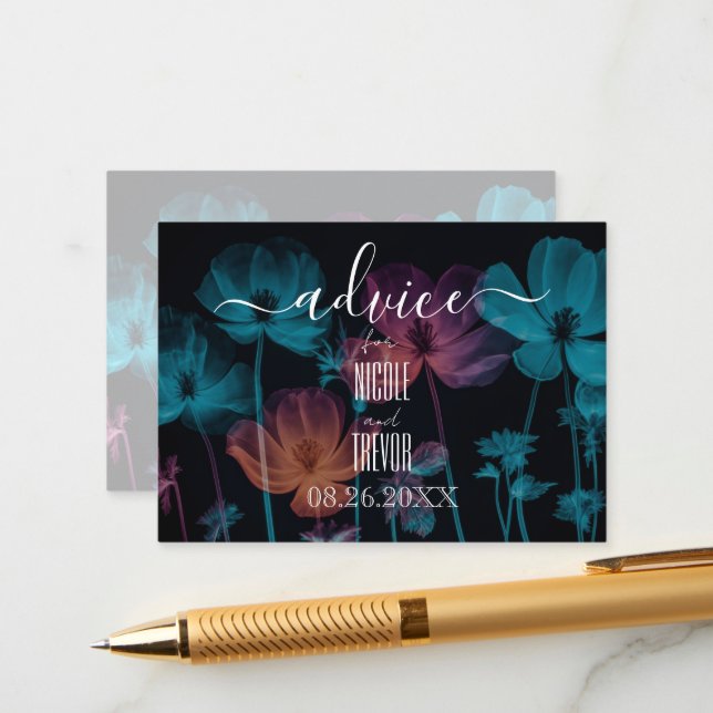 Create Your Own Colourful X-Ray Flowers Advice Card (Front/Back In Situ)