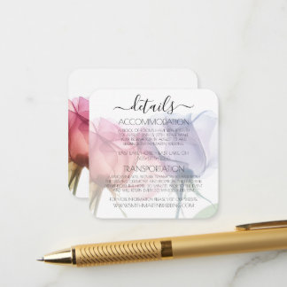 Create Your Own Colourized X-Ray Flowers Wedding Enclosure Card