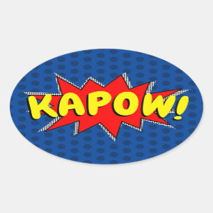 Create Your Own Comic Book Sound Effects Oval Stic Sticker