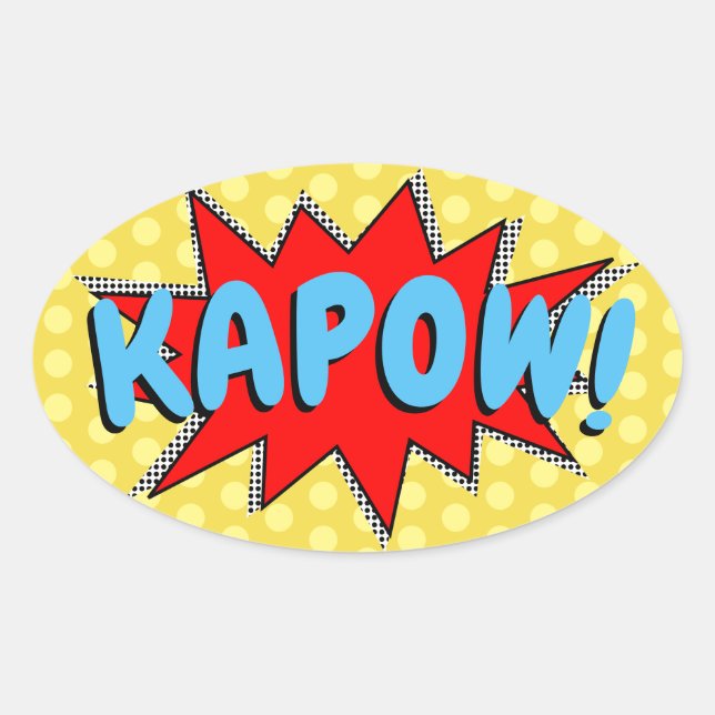 Create Your Own Comic Book Sound Effects Oval Sticker (Front)