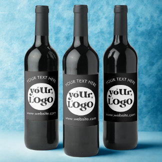 Create Your Own Company Branded Business Logo Wine Label