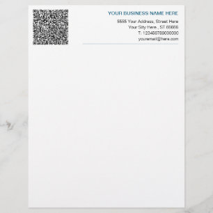 Create Your Own Company QR Code Letterhead Example
