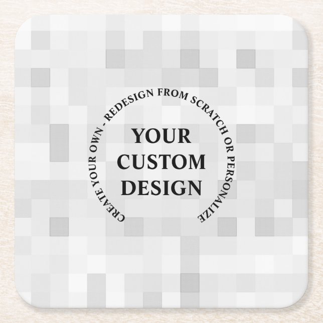 Create Your Own Completely Custom Square Paper Coaster (Front)