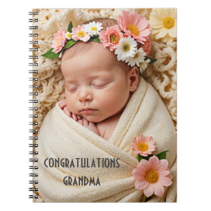Create Your Own Congratulations Baby Photo custom Notebook