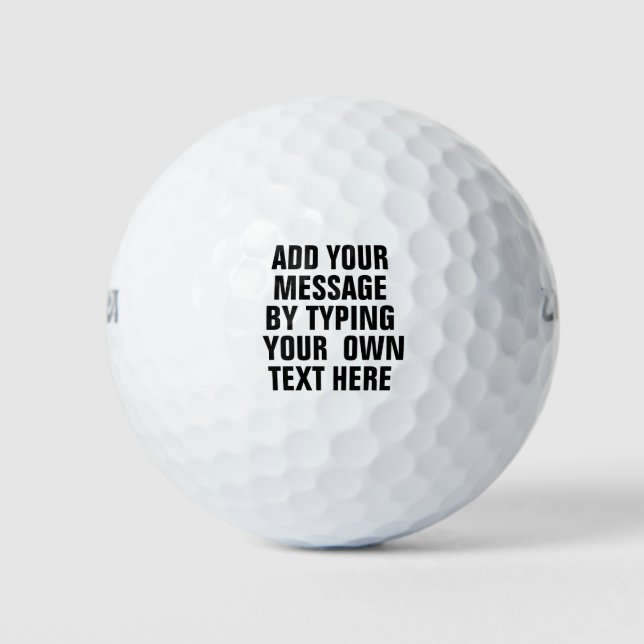 Create Your Own Cool Custom Message Golf Balls (Front)