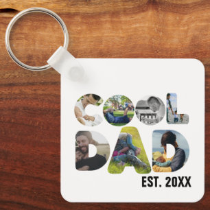 Create your own cool dad 7 letter photo for him key ring
