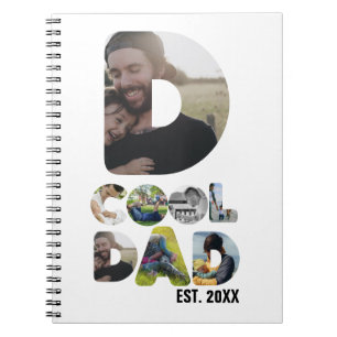 Create your own cool dad 7 letter photo for him notebook