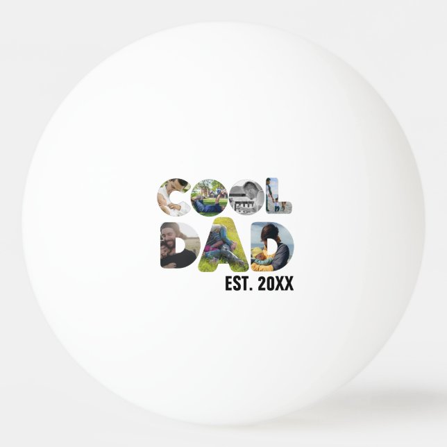 Create your own cool dad 7 letter photo for him ping pong ball (Front)