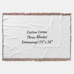 Create Your Own Cotton Throw Blanket