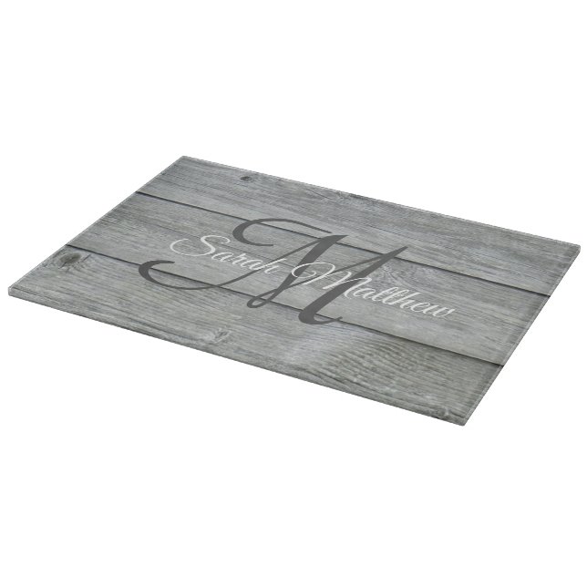 Create your own Country Rustic Monogrammed Name  Cutting Board (Corner)