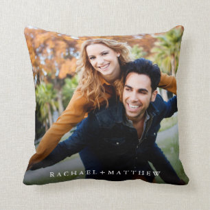 Create Your Own Couple Photo   Add Names Cushion