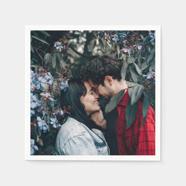 Create Your Own Couple Photo Napkin (Front)