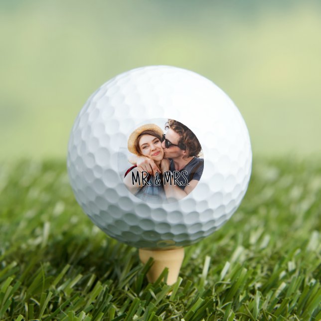 Create Your Own Couples Photo Custom Pic Golf Balls (Insitu Tee)