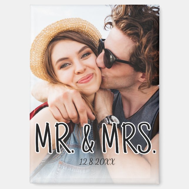 Create Your Own Couples Photo Custom Pic Magnet (Front)