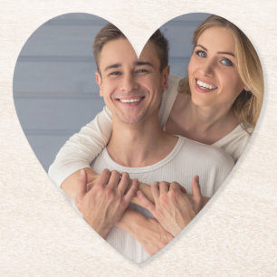 Create Your Own Couples Photo Custom Picture Paper Coaster
