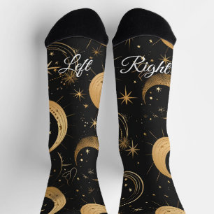 Create Your Own Crescent Moon Celestial Socks