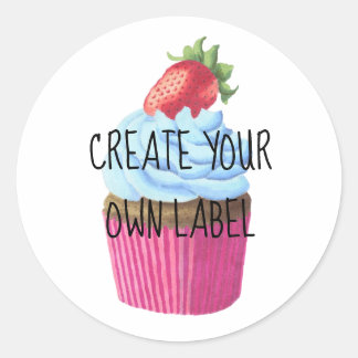 Create Your Own Cupcake  Classic Round Sticker