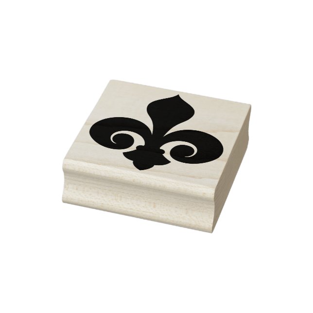 Create Your Own Curled Fleur De Lis Rubber Stamp (Stamp)
