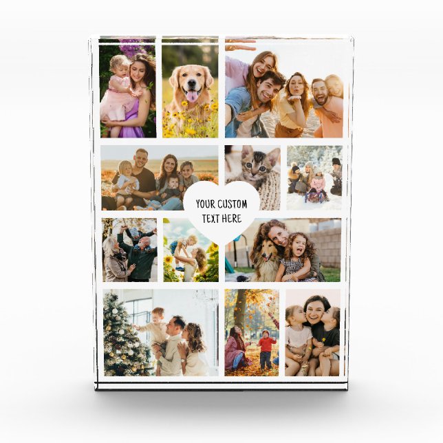 Create Your Own Custom 12 Photo Collage Block (Front)