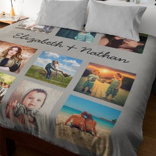 Create Your Own Custom 12 Photo Collage Family Fleece Blanket
