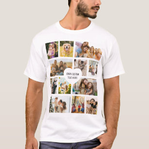 Create Your Own Custom 12 Photo Collage T-Shirt