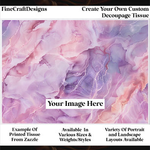 Create Your Own Custom 1 Photo Landscape Decoupage Tissue Paper