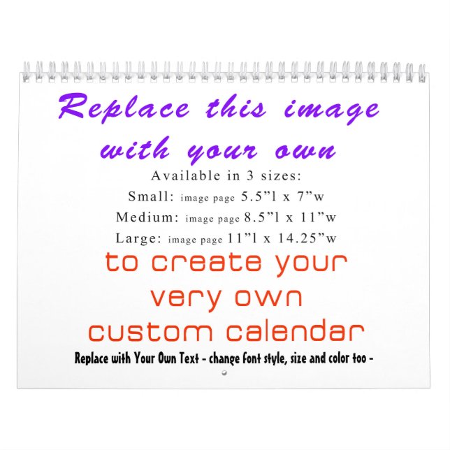 Create YOUR OWN Custom 2018 DIY Calendar (Cover)