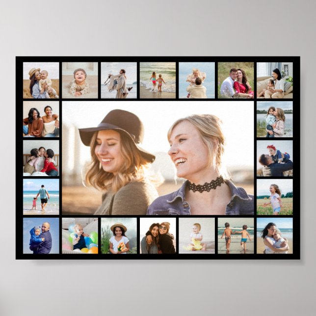 Create Your Own Custom 21 Photo Editable Colour Poster (Front)