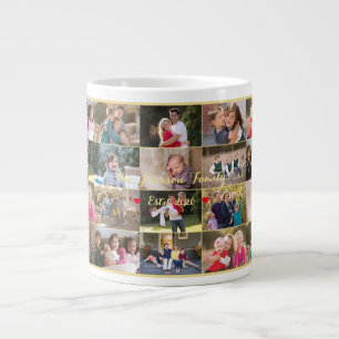 Create Your Own Custom 28 Family Photo Collage Large Coffee Mug