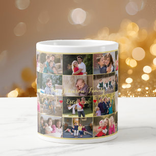 Create Your Own Custom 28 Family Photo Collage Large Coffee Mug