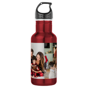 Create Your Own Custom 2 Photo Family Double Side 532 Ml Water Bottle