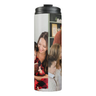 Create Your Own Custom 2 Photo Family Double Side Thermal Tumbler