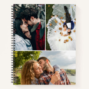 Create Your Own Custom 3 Photo Collage Notebook