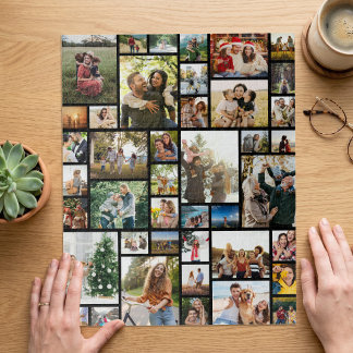 Create Your Own Custom 42 Photo Collage Jigsaw Puzzle