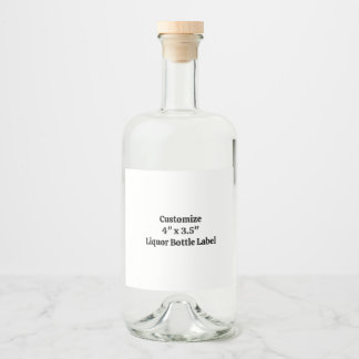 Create Your Own Custom 4" x 3.5" Liquor Bottle Label