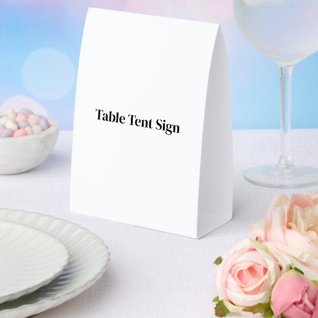 Create Your Own Custom 5" x 7" Table Tent Sign (Insitu(Wedding))