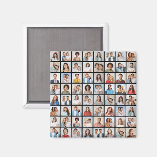 Create Your Own Custom 64 Photo Collage Magnet