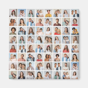 Create Your Own Custom 64 Photo Collage Magnet