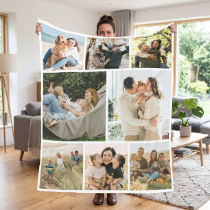 Create Your Own Custom 8 Photo Collage Blanket