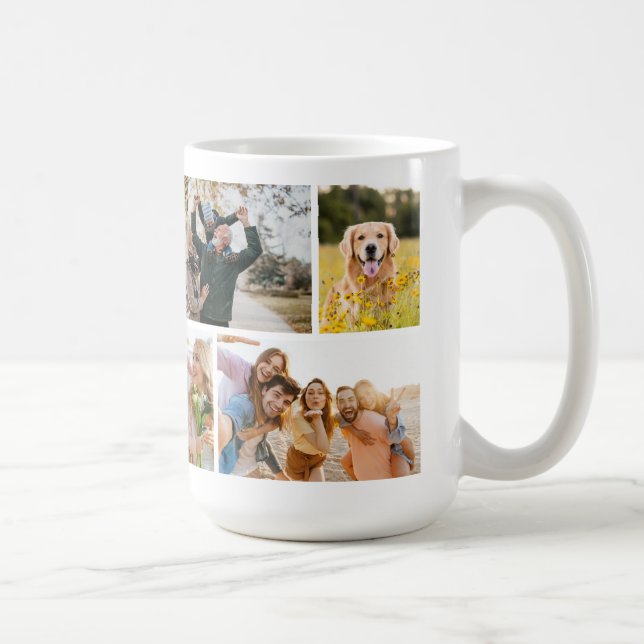 Create Your Own Custom 8 Photo Collage Coffee Mug (Right)