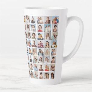 Create Your Own Custom 96 Photo Collage  Latte Mug