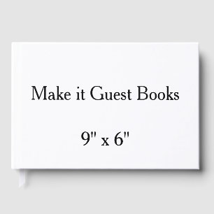 create your own custom 9" x 6" White 70# Eclipse Guest Book