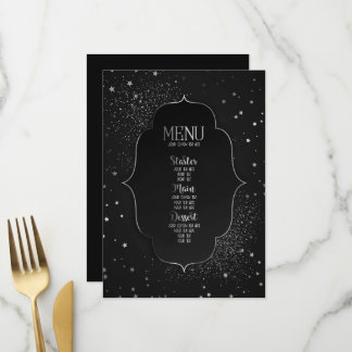 Create Your Own Custom Art Deco Framed Stars Menu