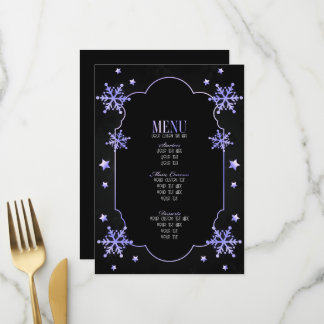 Create Your Own Custom Art Deco Snowflakes Menu
