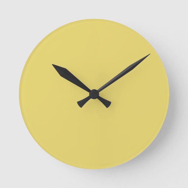 Create Your Own Custom Arylide Yellow Round Clock (Front)