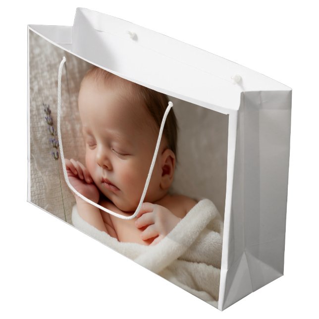 Create your own custom baby large gift bag (Front Angled)