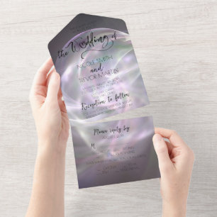 Create Your Own Custom Ball of Light - Pink All In One Invitation