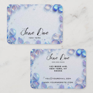 Create Your Own Custom Blue Opal Stones Business Card